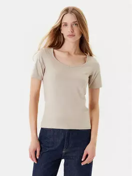 Облегающая футболка 3FJHD401P United Colors Of Benetton, бежевый