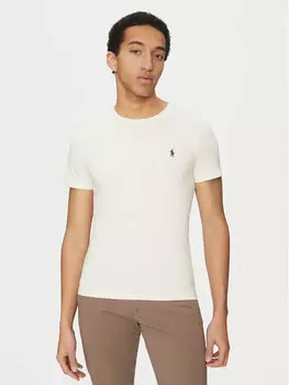 Облегающая футболка 710671438421 Polo Ralph Lauren, экрю