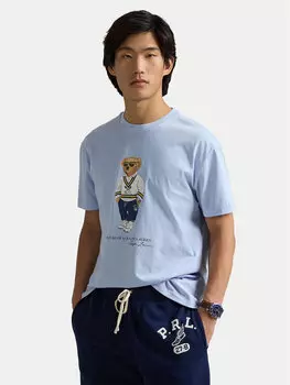 Облегающая футболка 710973137001 Polo Ralph Lauren, голубой