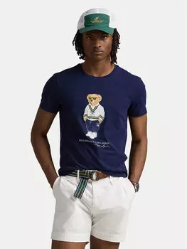 Облегающая футболка 710973137003 Polo Ralph Lauren, синий