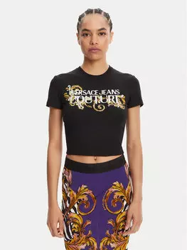 Облегающая футболка 78HAHC05 Versace Jeans Couture, черный