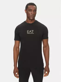 Облегающая футболка 7M000301 AF13739 UC001 Ea7 Emporio Armani, черный