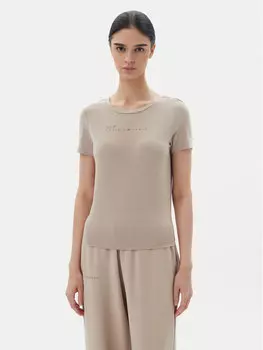 Облегающая футболка 7W000274 AF12945 U6155 Ea7 Emporio Armani, бежевый