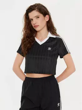 Облегающая футболка adicolor Football Jacquard JD2606 Adidas, черный