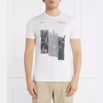 Облегающая футболка Armani Exchange, белый