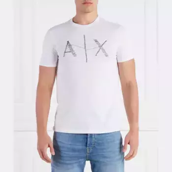 Облегающая футболка Armani Exchange, белый