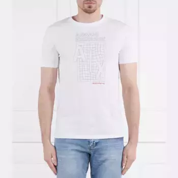 Облегающая футболка Armani Exchange, белый