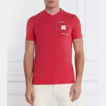 Облегающая футболка Armani Exchange, красный