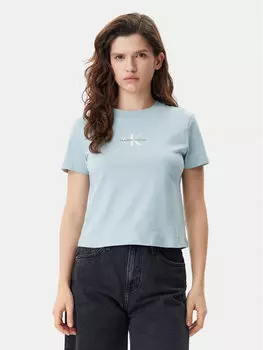 Облегающая футболка Baby Tee J20J223113 Calvin Klein Jeans, синий