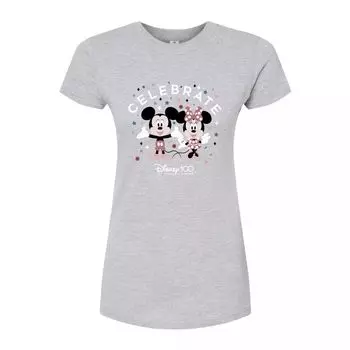 Облегающая футболка Disney 100 Juniors с Микки и Минни Disney