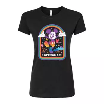 Облегающая футболка Disney Juniors' Love For All с Микки Disney