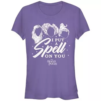 Облегающая футболка Disney's Hocus Pocus Juniors «Я заколдовала тебя» Licensed Character, фиолетовый