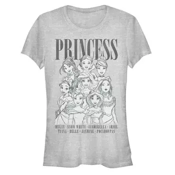 Облегающая футболка Disney's Juniors' Disney Princesses Sketch Concept Licensed Character