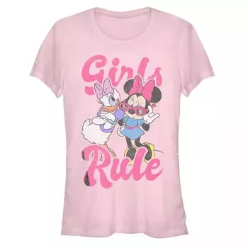 Облегающая футболка Disney's Juniors Minnie And Daisy Girls Rule Disney