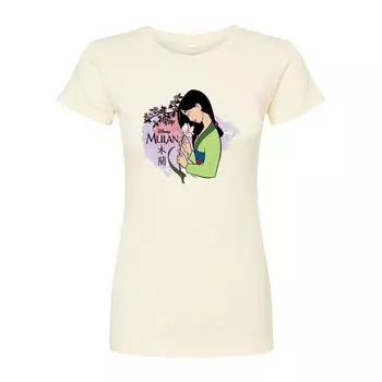 Облегающая футболка Disney's Mulan Juniors Blossoms Licensed Character