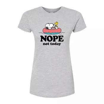 Облегающая футболка для юниоров Peanuts Nope Not Today Licensed Character, серый