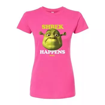 Облегающая футболка для юниоров Shrek Happens Meme Licensed Character, розовый