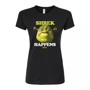 Облегающая футболка для юниоров Shrek Happens Meme Licensed Character, черный