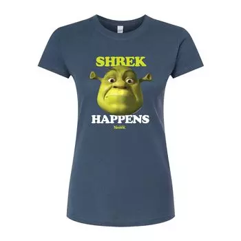 Облегающая футболка для юниоров Shrek Happens Meme Licensed Character, синий