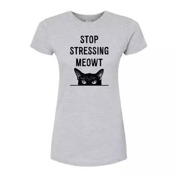 Облегающая футболка для юниоров Stop Stressing Meowt Licensed Character, серый