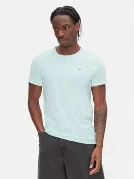Облегающая футболка DM0DM04411 Tommy Jeans, зеленый