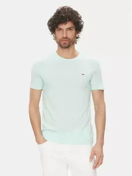Облегающая футболка DM0DM20363 Tommy Jeans, зеленый
