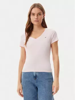 Облегающая футболка DW0DW20458 Tommy Jeans, розовый