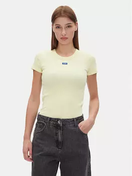 Облегающая футболка Easy Tee_B 50523924 Hugo, желтый