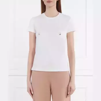 Облегающая футболка Elisabetta Franchi, белый