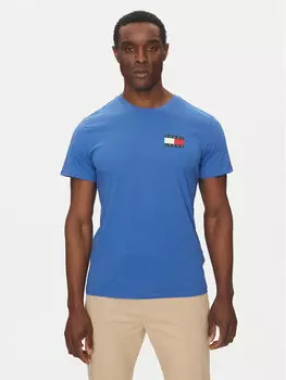Облегающая футболка Essential DM0DM20740 Tommy Jeans, синий