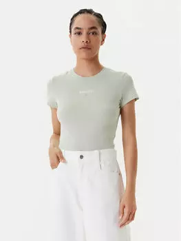 Облегающая футболка Essential DW0DW20913 Tommy Jeans, зеленый