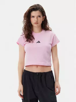 Облегающая футболка Future Icons Small Logo Baby JE4003 Adidas, розовый