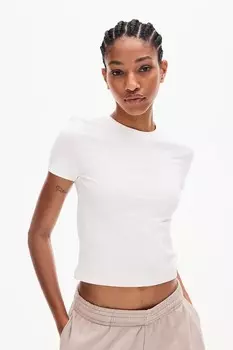 Облегающая футболка H&M, белый