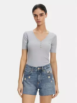 Облегающая футболка Henley 112363830 Lee, голубой