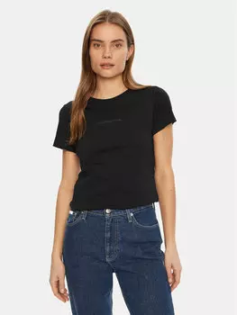 Облегающая футболка Institutional Graphic J20J224990 Calvin Klein Jeans, черный