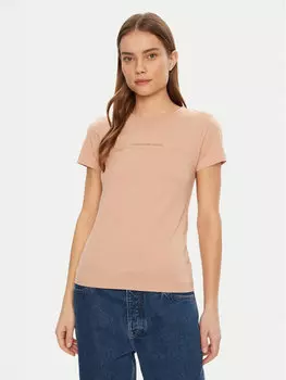 Облегающая футболка Institutional Graphic J20J224990 Calvin Klein Jeans, бежевый