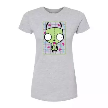 Облегающая футболка Invader Zim Gir для юниоров Licensed Character, серый