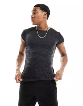 Облегающая футболка из блестящей ткани ASOS DESIGN