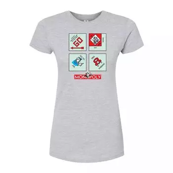 Облегающая футболка Juniors' Monopoly Properties Licensed Character, серый