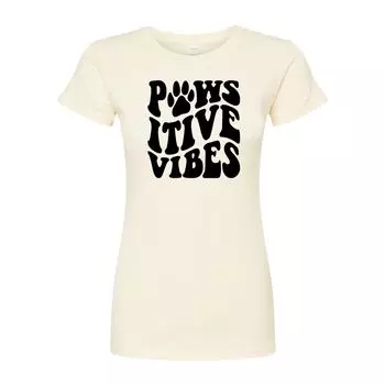 Облегающая футболка Juniors' Pawsitive Vibes Licensed Character