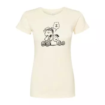 Облегающая футболка Juniors' Peanuts Linus Snoopy Snooze Licensed Character