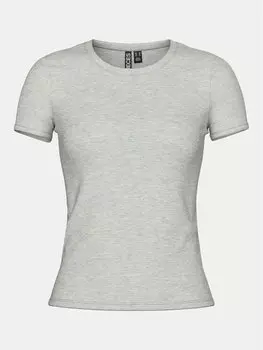 Облегающая футболка May 17154483 Pieces, серый