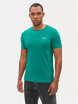 Облегающая футболка Original Basic PM508212 Pepe Jeans, зеленый