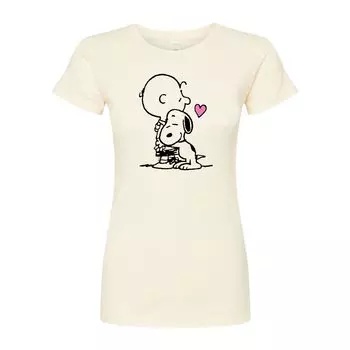 Облегающая футболка Peanuts Snoopy Charlie Hug для юниоров Licensed Character