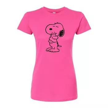 Облегающая футболка Peanuts Snoopy Woodstock для юниоров Licensed Character, розовый