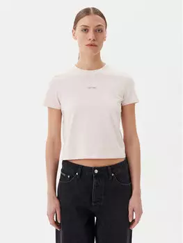 Облегающая футболка Placed Institutional J20J225524 Calvin Klein Jeans, розовый