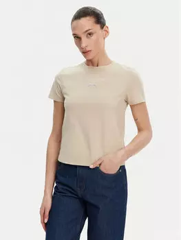 Облегающая футболка Placed Institutional J20J225524 Calvin Klein Jeans, бежевый