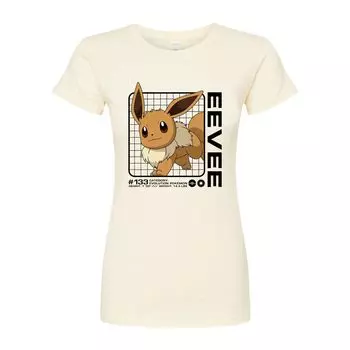 Облегающая футболка Pokmon Eevee Stats для юниоров Licensed Character