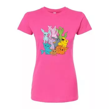 Облегающая футболка Pokmon Eevolutions для юниоров Licensed Character, розовый