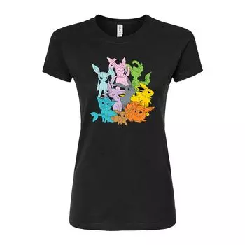 Облегающая футболка Pokmon Eevolutions для юниоров Licensed Character, черный